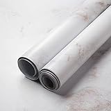 Homein Marble Self Adhesive Paper White/Gold 23.6×78.7 inches Peel and Stick Vinyl Film for Furniture Decorative Matte Granite