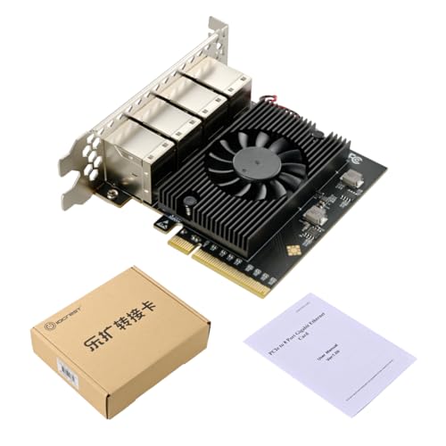 IO CREST PCIe to 8 Ports Gigabit Ethernet Network Adapter, Supports Windows 11/10/8.1/8/7, Win Server 2022/2019/2016, Linux