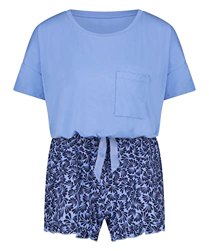 HUNKEMÖLLER Kurzes Pyjama-Set Swirl - Serenity - M