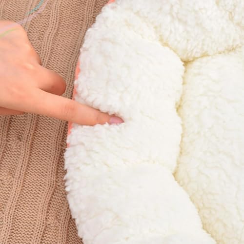 Caminha Redonda Pets Sherpa para Cães e Gatos Macia 50x50 cm Quente Confortável Cama Pet (Doce)