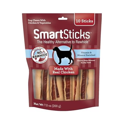 SmartBones SmartSticks, Treat Your Dog to a Rawhide-Free Chew Made With Real Chicken and Vegetables, 10 sticks Cover