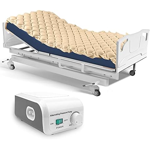 Kyltoor Alternating Pressure Mattress for Bed Sores, Bed Pad to Prevent Bed Sores for Hospital Bed Includes Inflatable Air Mattress and Quiet Pump, for Bed Sore Relief Pressure and Sores Treatment Cover
