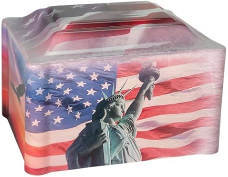 America Panoramic Cultured Marble Cremation Urn - Adult Size - Cremation Urns for Human Ashes - Ground Burial, Home Memorial and Funeral Cremation Urn