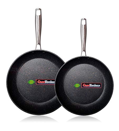 WECOOK-EcoChef-Titanio-Bateria-Cocina-Induccion-5-Piezas-Aluminio-Fundido-Antiadherente-QuanTanium-Piedra-sin-PFOA-Set-Cazuelas-Tapas-Cristal-Sartenes-Asas-Silicona-Vitroceramica-Gas