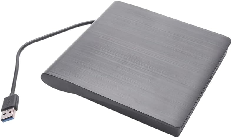 External Cd DVD Drive with Case USB 3.0 Optical Drive Portable Slim Cd Rw ROM Drive Player Burner Writer Rewriter High Speed for