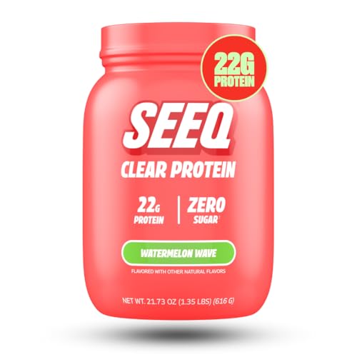 SEEQ Clear Whey Isolate Protein Powder, Watermelon Wave, 22