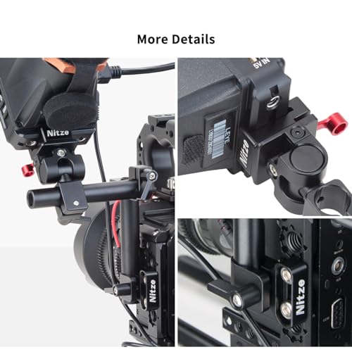 Image of Nitze Swivel and Tilt Camera Cage EVF with TILT and Swivel Adjustment - EVF-K02 Compatible with Portkeys L-Eye
