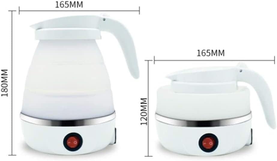 Miniatura 3 de Hervidor eléctrico plegable, hervidor de viaje, hervidor plegable de doble voltaje, caldera de agua eléctrica de silicona de 20.3 fl oz, calentador