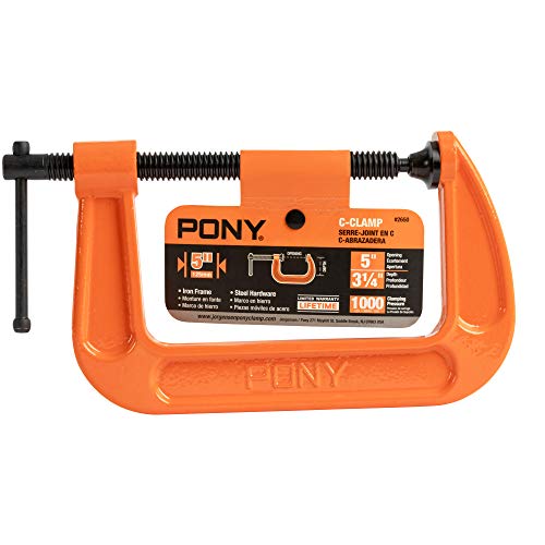 Image of Pony Jorgensen 2650 5-Inch C-Clamp, Orange