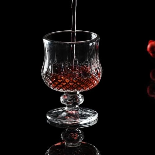 Image of 50 ML Classy Shot Glass for Espressos, Spirits & Liquors,Whiskey, Vodka Shot, Tequila Shot, Wine Tasting, Cocktail Pour, Bar Accessory & Home Decor Parties Glasses Set of 6 (SM-4)