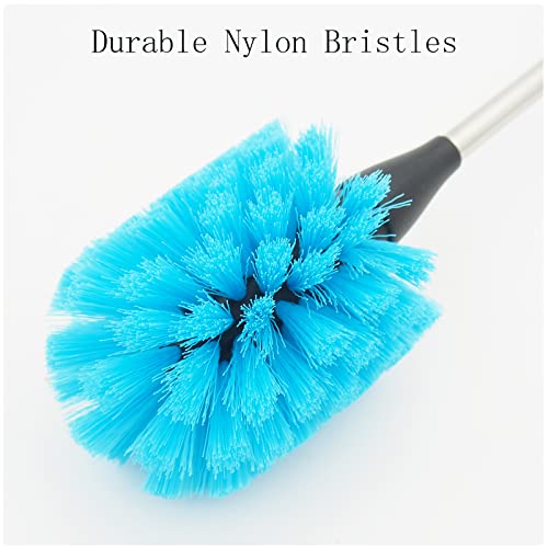 Image of Long Bottle Brush, 15.35 in Bendable Cleaner Brushes for Cleaning Neck Beer Bottles, Wine, Baby Bottles, Water Bottles, Tumblers, Flask, Bird Feeder, Vase, Pipes and Brewing Supplies Blue /1Pack
