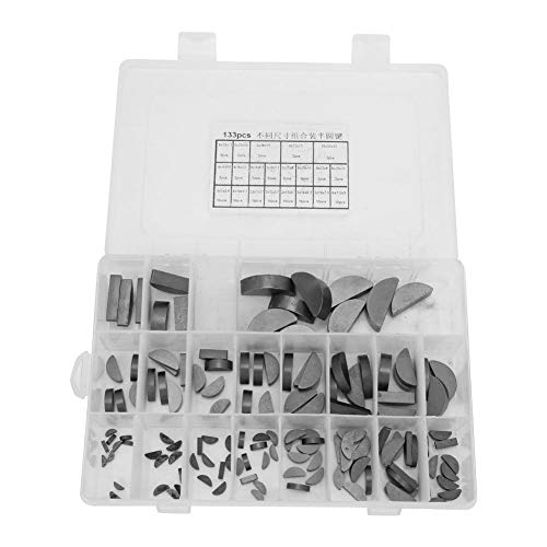 Niady 135 Stück Woodruff Key Flywheel Pulley Crank Way Key Sortiment Kit for Multiple Purpose Cover