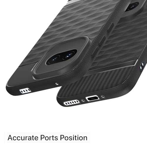 Image of Pikkme Back Cover for iQOO 15R 5G Camera Protection 3D Hexa Cube Design Silicone Protective Bumper Case (Black)