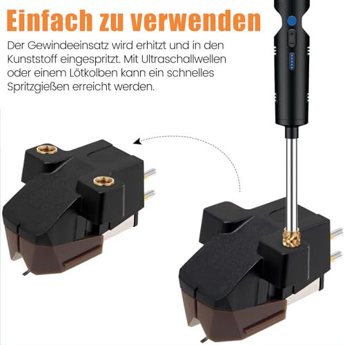 60 Stück Gewindeeinsatz, M6 Gewindebuchse 3D Druck Gewindeeinsätze Einschraubmutter Einschmelzgewinde für Druckteile Automobil Kunststoffteile