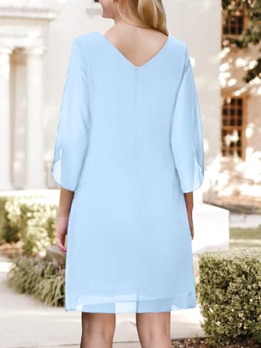 Girls Plain Dresses Flowy Sleeve Kids Teen Dress Crew Fashion Clothes Zipper Formal Outfits3