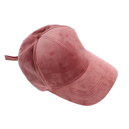 Casquette de baseball en velours rose premium look mode élégant