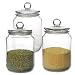 Glass Jars,Candy Jar with Lid For Household,Food Grade Clear Jars - 1/2 Gallon (3)