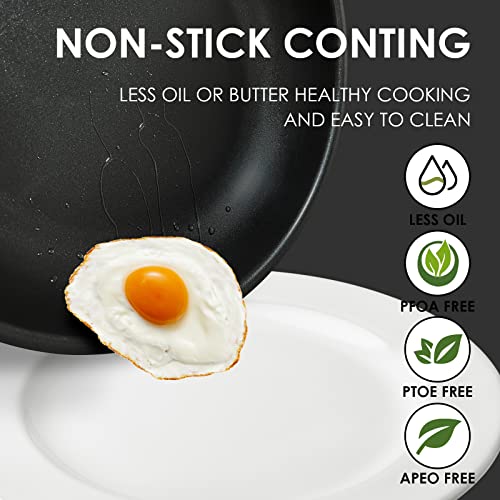 Stainless Steel Pots And Pans Set, Induction Cookware 4-Piece With Lid, Cookware Sets For Oven & Dishwasher Safe By Momostar #TOP2