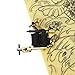 BAMTTOO Coil Tattoo Machine Gun 10 Wraps Alloy Tattoo Coils Machine Liner Shader Guns for Tattoo Artists Beginners (Gold)