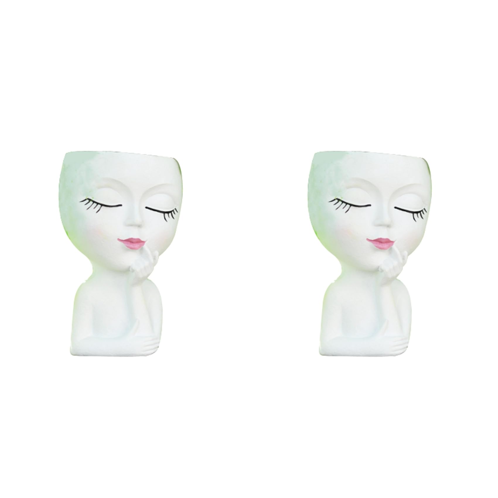 Pot de fleur de fille au design sculptural blanc pour plantes d'intérieur