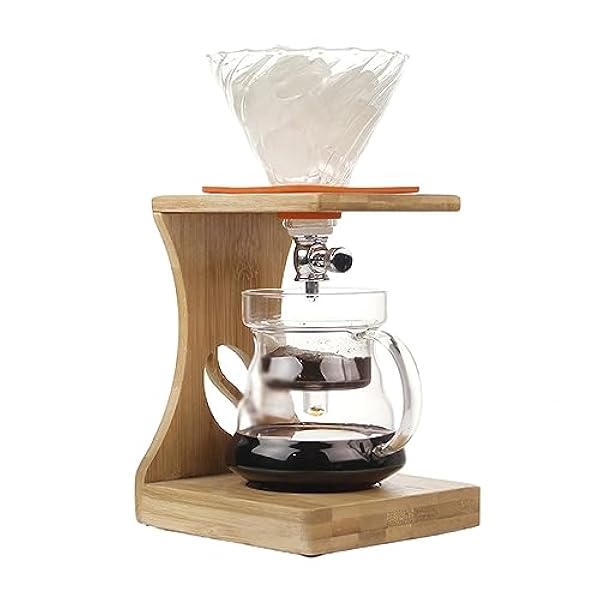 Handhälla kaffe is droppmaskin set för hem restaurang kontor, manuell droppkaffe bryggare karaff med elegant design passar de flesta