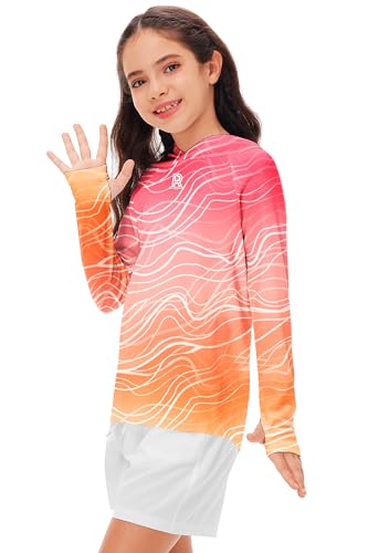 Image of Remimi Kids Sun Shirt Rash Guard Quick Dry Sun Protection Athletic Hoodie Hiking Shirts 3-12 Years