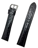 Top 10 Picks for the Best Alligator Watch Strap Review 8 NewLife 22mm Extra Long, Black Genuine Leather Watchband | Round Alligator Crocodile Grained, Medium Padded Replacement Watchstrap that brings to Any Watch (Mens Extra Long Length)