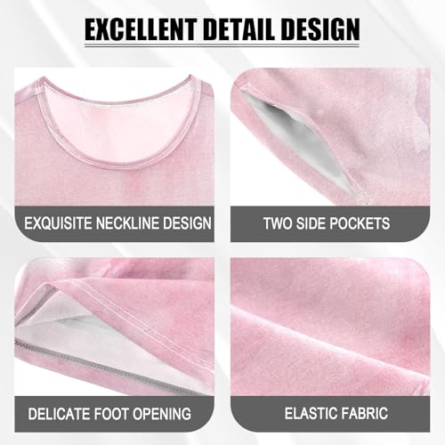 Pink Marble Kids Pjs Set Boys Girls Summer Short-Sleeve Sleepwear Pajamas 2PCS4