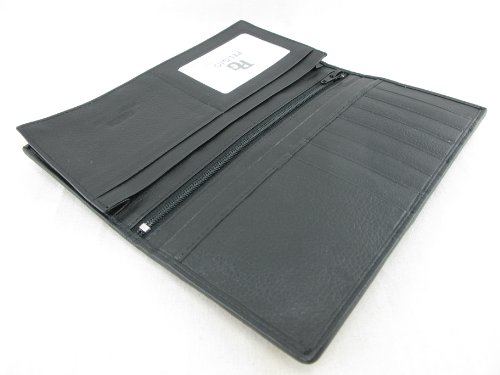 Genuine Polished Stingray Skin Checkbook Wallet Clutch Purse Black3