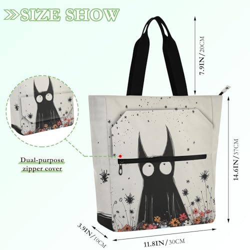 Bolsa de mano de murciélago negro resistente a arañazos para proteger tus pertenencias 4