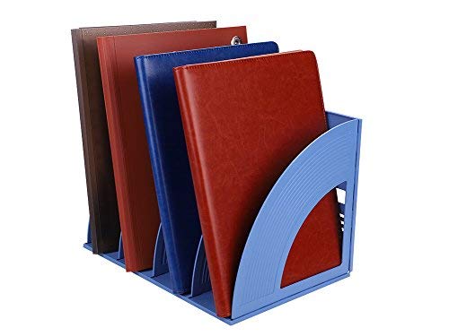 Boite de Rangement Bureau Module de Classement 4*Compartiments DIY Etagère Organisateur Casier de Stockage Polypropylène Porte-fichier Trieur pour Papier A4 Document Dossier Magazine Cahier CD Livre