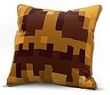 Jay Franco Minecraft Pumpkin Decorative Pillow Cover - Kids Super Soft 1-Pack Throw Pillow Cover - Measures 15 Inches x 15 Inches (Official Minecraft Product)