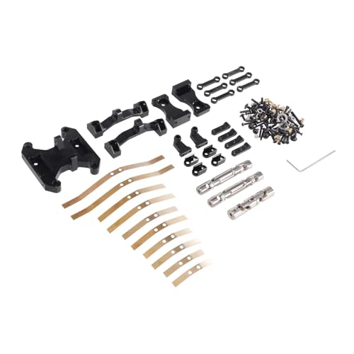 Châssis d'équilibrage en métal noir pour modification RC 1/16 épuré