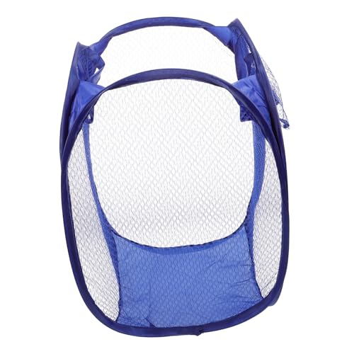 iplusmile Cesta De Ropa Sucia Plegable Bolsillo Lateral y Asas Para Dormitorio Azul