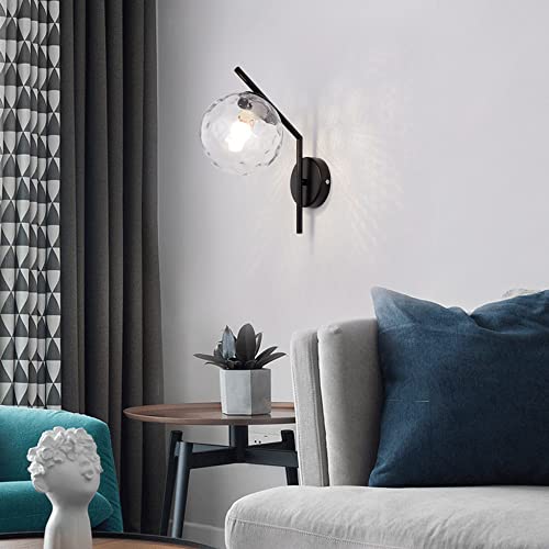 Farol de pared del siglo XX con acabados sofisticados y esfera de vidrio transparente de lujo 3