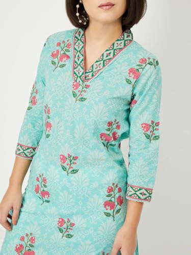 Image of Max Women's Cotton Blend Regular Fit Casual Kurta