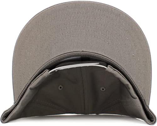 Image of KBETHOS Classic Snapback Hat Blank Cap Underbrim Cotton Wool Blend Flat Visor Adjustable Unisex