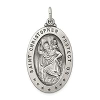 Algopix Similar Product 3 - 925 Sterling Silver St Christopher