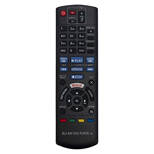 N2QAYB001031 VINABTY Replace Remote Control Fit for Panasonic DMP-BDT175 DMP-BDT271 Blu-Ray Disc Player DP-UB420 DMP-BDT170 DMP-BDT166 DMP-BD833 DMP-BD83
