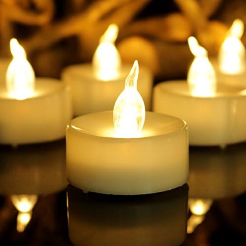 Aulaygo 12PCS LED TeaLight Candles Warm White with Timer Flickering Flameless Battery Operated Electronic Tea Lights for Christmas Thanksgiving Halloween Indoor Outdoor Home Wedding Party Yard Decor