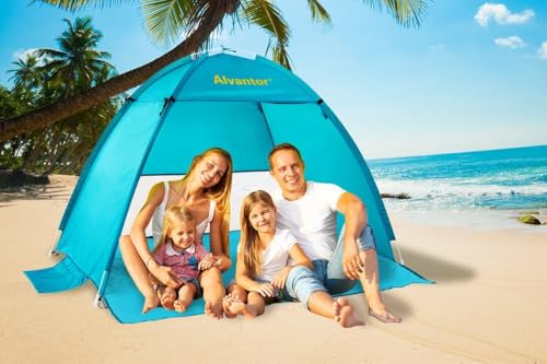 Alvantor® Beach Tent Beach Umbrella Outdoor Sun Shelter Automatic Instant Pop-Up UPF 50+ Portable Beach Shade Camping Fishing Hiking Canopy Light Weight for 2-3 Person Randomly Send Old/New Model by Alvantor - Image 3