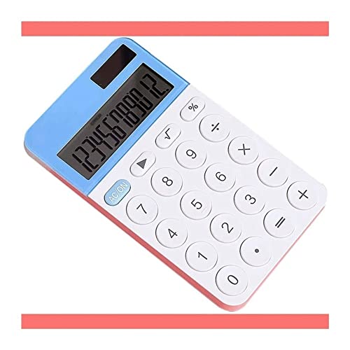 Calcolatrice scientifica, Calcolatrice a 12 cifre con Ampio Display LCD e Pulsante sensibile, Doppia Alimentazione Solare e Batteria, Funzione Standard per Ufficio, casa, Scuola