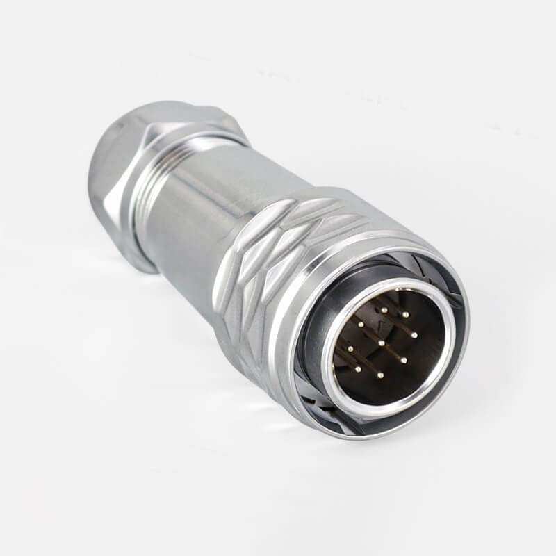 SF20 9 Pin Waterproof Plug+Socket 4-Hole Flange Aviation Circular Quick Push-Pull Industrial Metal