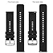 BISONSTRAP Watch Strap 21mm, Quick Release Silicone Watch Bands for Men Women (Black, Silver Buckle)