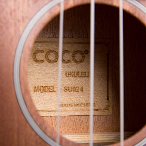 Coco – Ukulélé soprano en acajou avec cordes Aquila et accordeur à pince (53,3 cm) - Les Beatles, Paul McCartney, John Lennon, RIngo Starr, George Harrison Coco - Ukulélé soprano en acajou avec cordes Aquila et accordeur à pince (53,3 cm) – Image 7