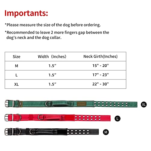 Annchwool Tactical Dog Collar For Medium And Large Dog,Adjustable Military Dog Collar With Soft Padded Handle,Heavy Duty Double Buckle Design(Green Camo,L) #TOP4