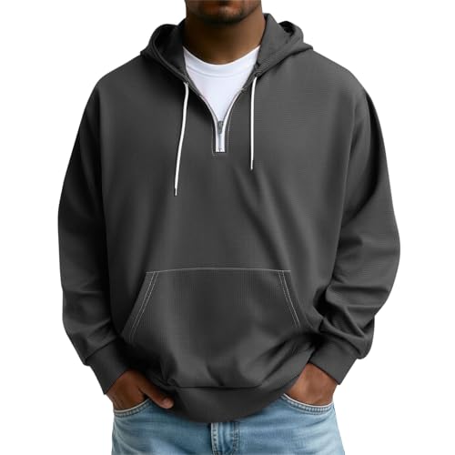 Sudadera de hombre en talla grande XXXL que elimina la incomodidad del cuello rígido y capuchas