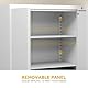 DWVO Aktenschrank mit 4 Verstellbaren Regalen, Metallschrank Abschließbar, Büroschrank, Stahl-Aufbewahrungsschrank, Metallschrank, Garage, Büro, Abstellraum, Weiß, 180x90x45 cm