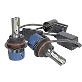 HB5 9007 Ice Blue LED Fog Light Bulbs 3-In-1 6000K 8000K 10000K Switchback LED Bulb Powersports Accessory Lights, CSP 40W High Bright Cool White to Blue, Strobe Flashing Lights, Pack of 2