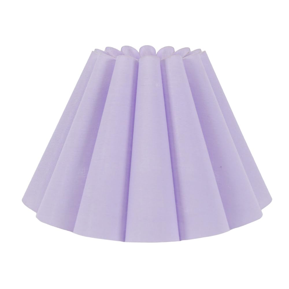 ValueLights | Easy Fit Lilac Petal Pleated Fabric Scallop Tapered Light Shade Bedroom Hallway Lampshade | Shades, Home Décor & Improvement Essential | 250mm Shade Width
